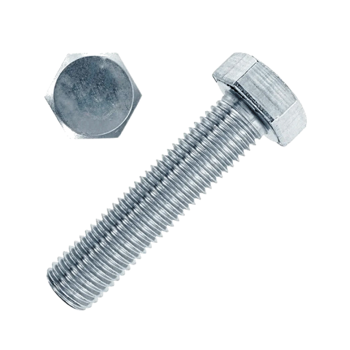 Фото Болт метрический 10х45 оцинкованный DIN 933 кл. пр. 5.8 (101W) - Магазин MASMART