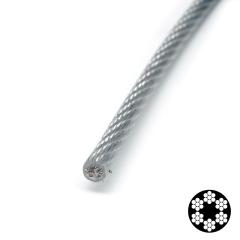 Фото Трос стальной в оплетке ПВХ  5-6 мм DIN3055 (6х7)  - Магазин MASMART