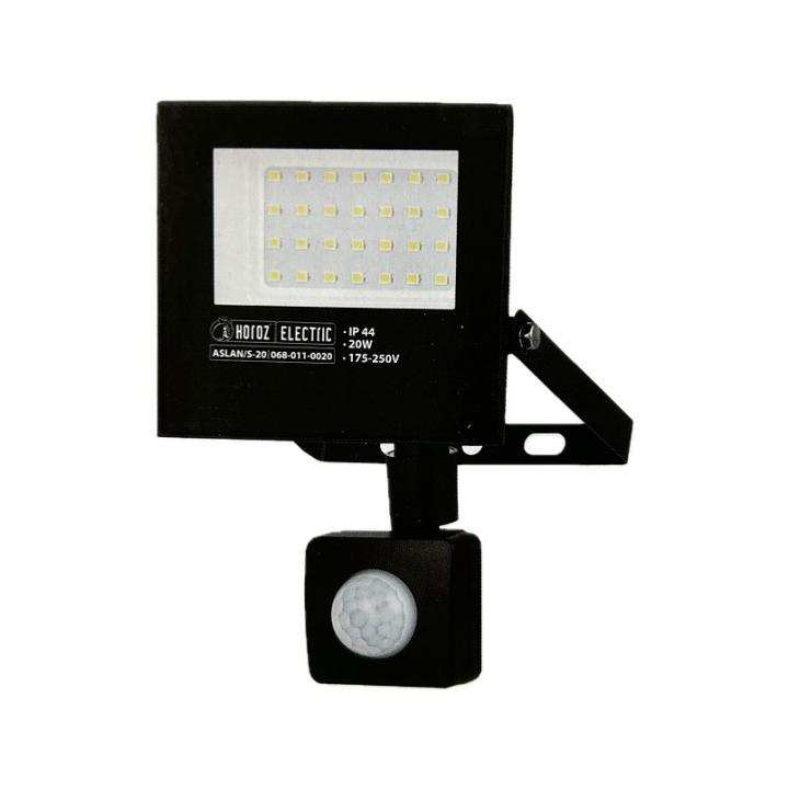 Фото Прожектор LED Horoz ASLAN/S-20 20W 6400K IP65 із сенсором - Магазин MASMART