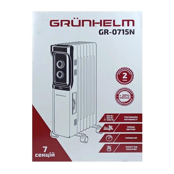 Фото Обогреватель масляный Grunhelm GR-0715N 1500 Вт  - Магазин MASMART