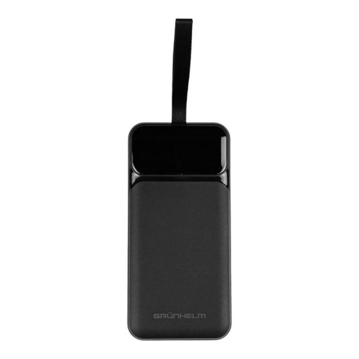 Фото Power Bank Портативна батарея 30.000 mAh Grunhelm швидка зарядка 22.5W (GP-30BQ) - Магазин MASMART