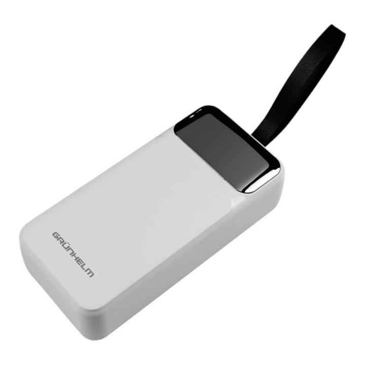 Фото Power Bank Портативна батарея 30.000 mAh Grunhelm швидка зарядка 22.5W (GP-30WQC) - Магазин MASMART