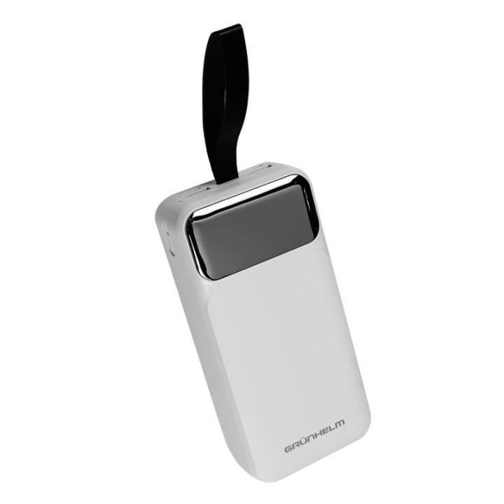 Фото Power Bank Портативна батарея 30.000 mAh Grunhelm швидка зарядка 22.5W (GP-30WQC) - Магазин MASMART