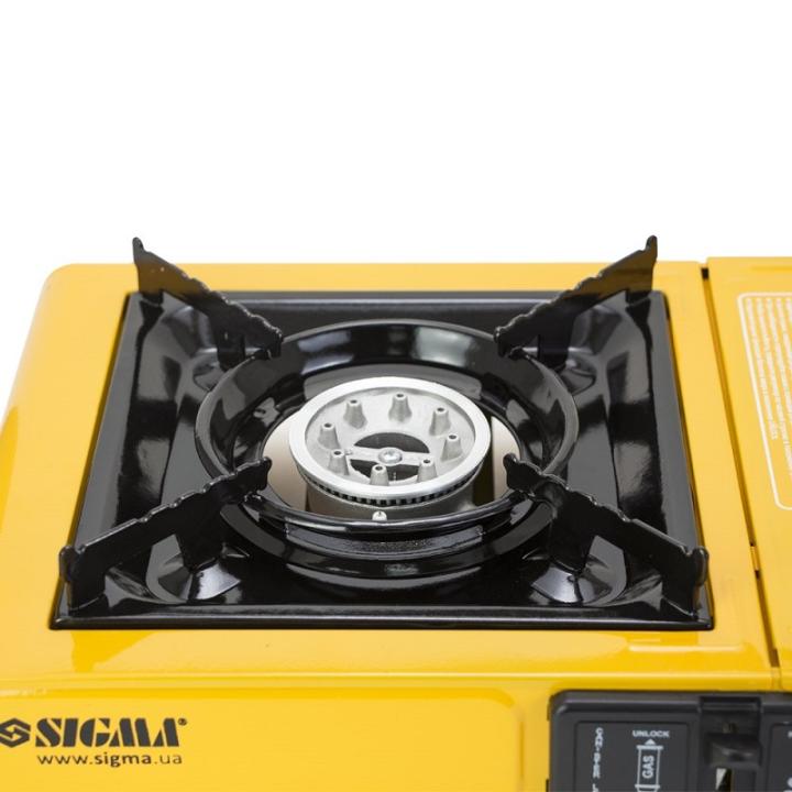Фото Плита газовая одноконфорочная с пьезоподжигом и адаптером (кейс) SIGMA (2903431) - Магазин MASMART