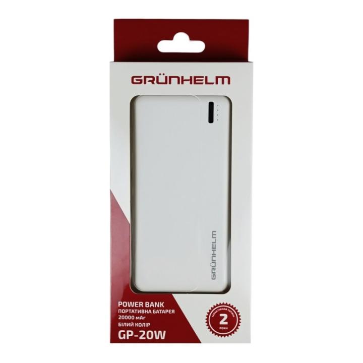 Фото Power Bank Портативная батарея 20.000 mAh Grunhelm (GP-20W) - Магазин MASMART
