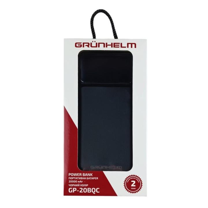 Фото Power Bank Портативная батарея 20.000 mAh Grunhelm быстрая зарядка 22.5W (GP-20BQC) - Магазин MASMART