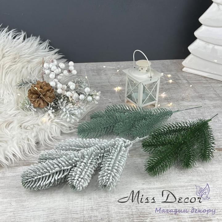 Фото Штучна ялинова гілочка зелена 30см MissDecor D-3958  - Магазин MASMART