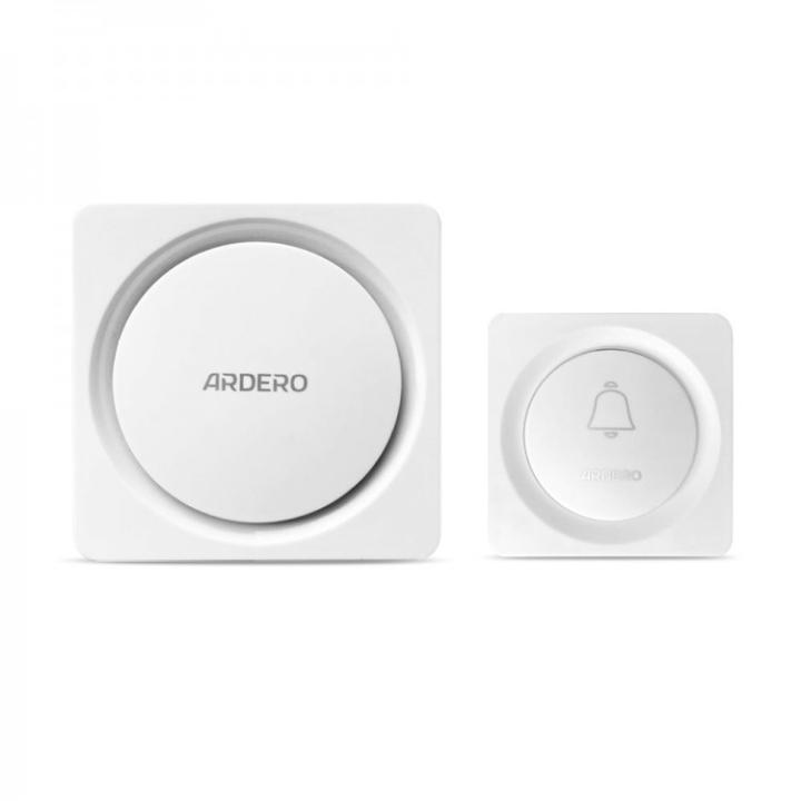 Фото Звонок дверной беспроводной Ardero E-401 38 мелодий белый - Магазин MASMART