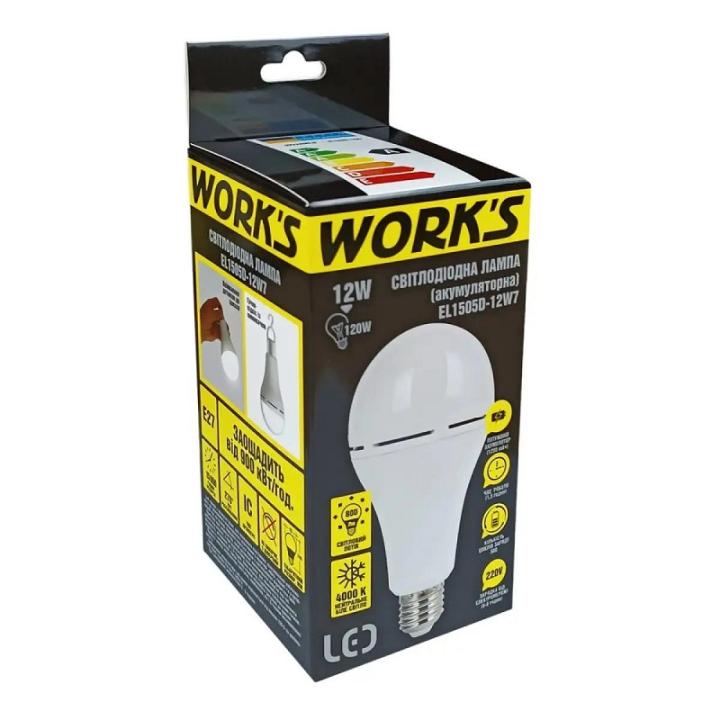 Фото Лампа аккумуляторная LED WORK'S EL1505D-12W7 - Магазин MASMART