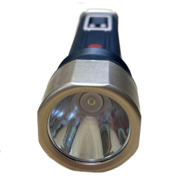 Фото Фонарик ручной LED LEMANSO LMF9324 4в1 с USB кабелем (Power bank + часы + солнечная батарея)  - Магазин MASMART