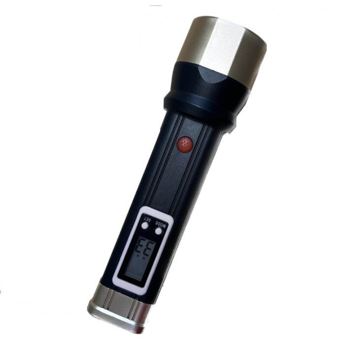 Фото Фонарик ручной LED LEMANSO LMF9324 4в1 с USB кабелем (Power bank + часы + солнечная батарея) - Магазин MASMART