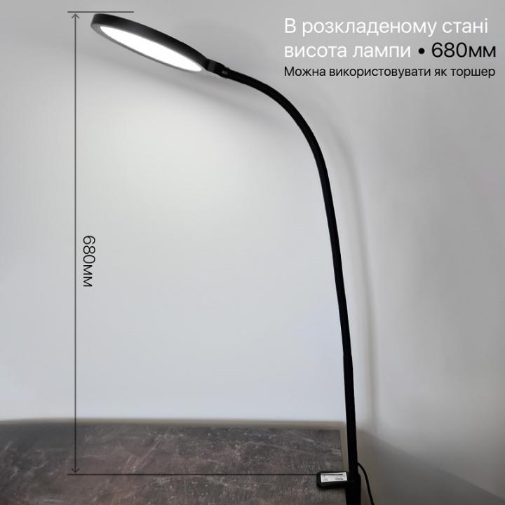 Фото Світильник настільний акумуляторний LED Violux FLEX 10W чорний 541101  - Магазин MASMART