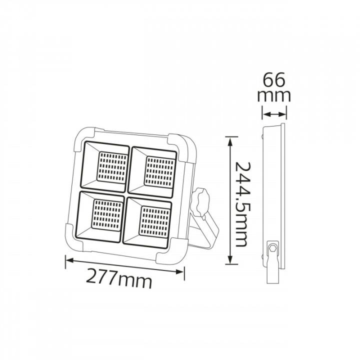 Фото Прожектор LED Horoz TURBO-800 на сонячній панелі 800W 3000K-4200K-6400K + USB-C  - Магазин MASMART