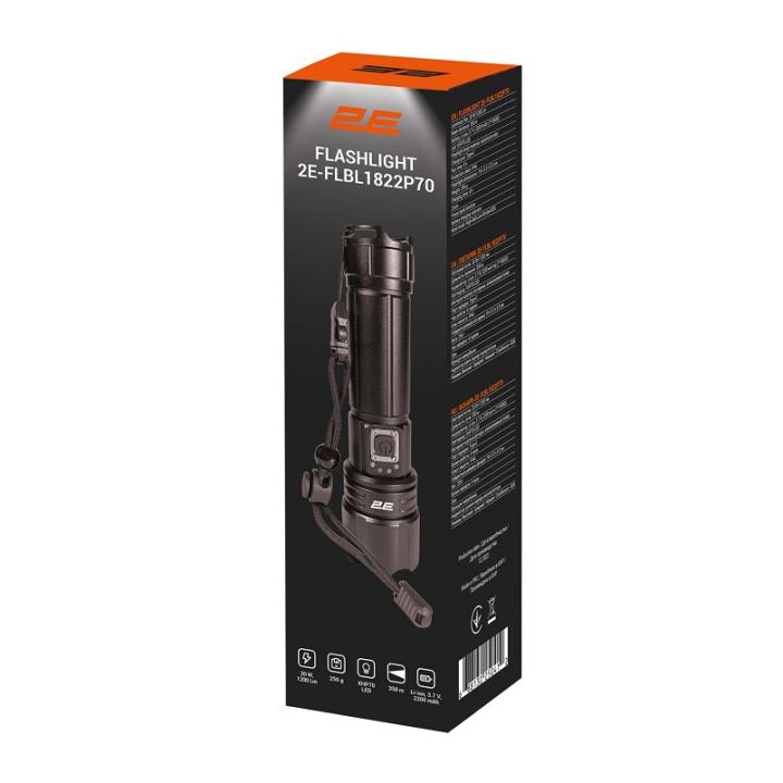 Фото Ліхтар ручний акумуляторний 2E FLBL1822P70 - Магазин MASMART
