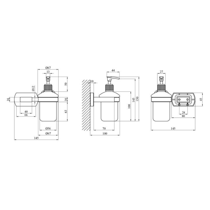 Фото Настенный дозатор Kroner KRP Graz AC95612  - Магазин MASMART