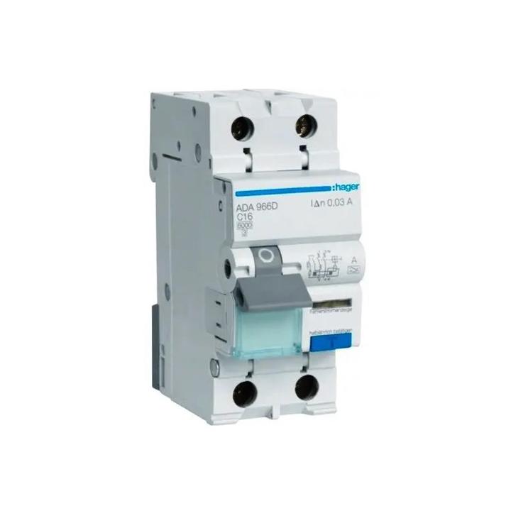 Фото Дифавтомат 2P 20А 1р+N 20А С 30мА Hager NEW-series - Магазин MASMART