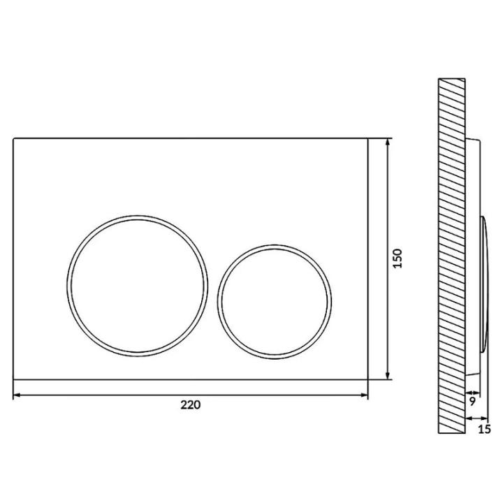 Фото Кнопка смыва Cersanit Luna К97-449  - Магазин MASMART