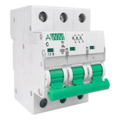 Фото Автоматический выключатель 3P 16А AWM 4.5kA х-ка С  - Магазин MASMART