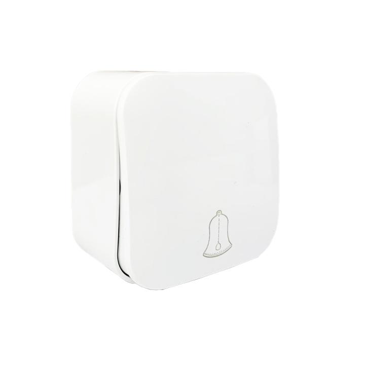 Фото Кнопка звонка накладная AWM DARA белая - Магазин MASMART