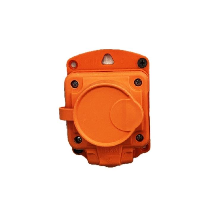 Фото Колодка ERKA з заземленням 1 гніздо 1x16 помаранчева (каучук) 6001-2 - Магазин MASMART