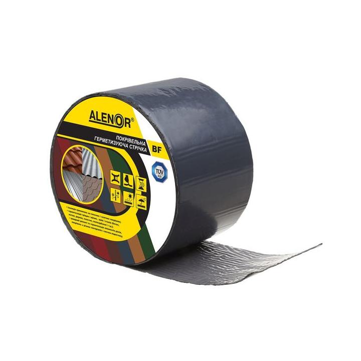 Фото Герметизирующая лента Alenor BF 100 мм х 10 м графитовая бутылкаучуковая кровельная - Магазин MASMART