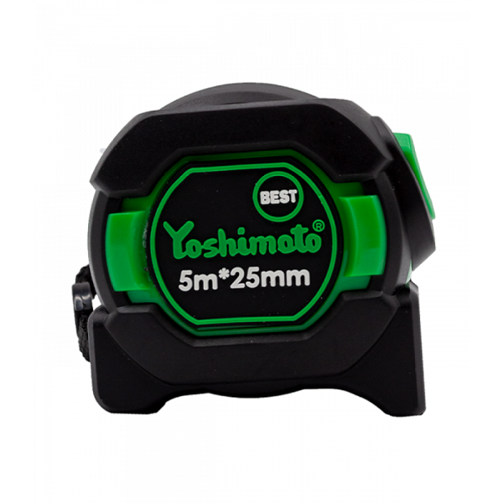 Фото Рулетка 5м/25мм Yoshimoto Magnet PRO автофіксатор, нейлонове покриття, магніт (Y24-130) - Магазин MASMART