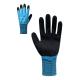 Фото Перчатки синтетические синие с сине-черным вспененным полным латексным покрытием Seven FLL9803 р.10 (69803)  - Магазин MASMART
