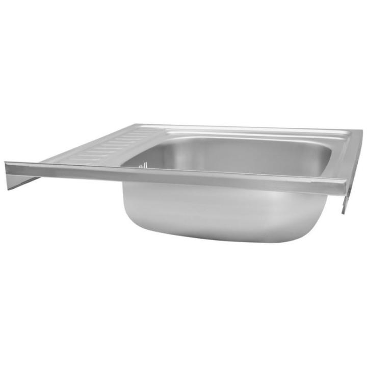 Фото Кухонна мийка накладна Kroner KRP Dekor - 6060L (0,6 мм)  - Магазин MASMART