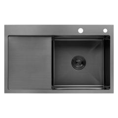 Фото Кухонная мойка Kroner KRP PVD Schwarze-7849RHM  - Магазин MASMART