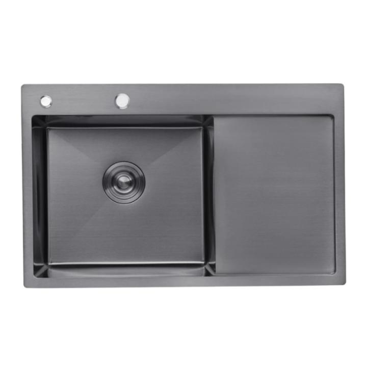 Фото Кухонная мойка Kroner KRP PVD Schwarze-7849LHM - Магазин MASMART