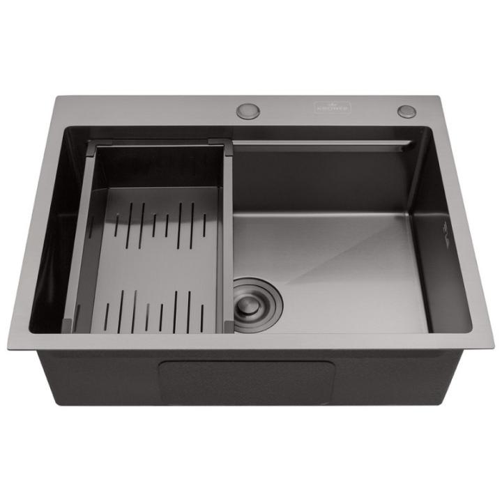Фото Кухонная мойка Kroner KRP PVD Schwarze-6350HM  - Магазин MASMART