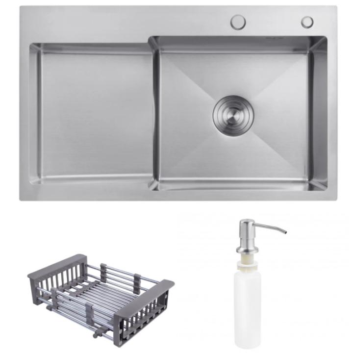 Фото Кухонная мойка Kroner KRP Geburstet-7848RHM  - Магазин MASMART