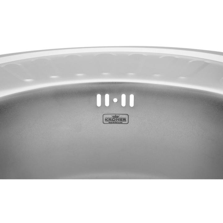 Фото Кухонна мийка Kroner KRP Satin - 5745 (0,8 мм)  - Магазин MASMART