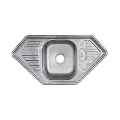 Фото Кухонная мойка Platinum 9550B (декор) (0,8 мм)  - Магазин MASMART