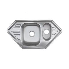 Фото Кухонная мойка Platinum 9550 D (сатин) (0,8 мм)  - Магазин MASMART
