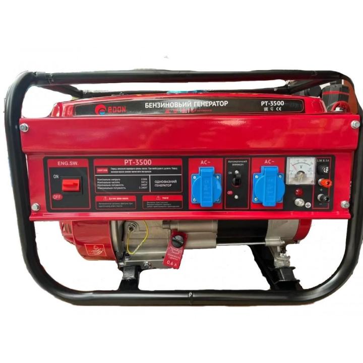 Фото Генератор бензиновий EDON 2,8/3,0кВт PT-3500 ручний старт - Магазин MASMART
