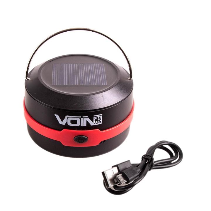 Фото Фонарь аккумуляторный кемпинговый складной LED VOIN VL-53 3W Power Bank 1200mAh + солнечная панель  - Магазин MASMART