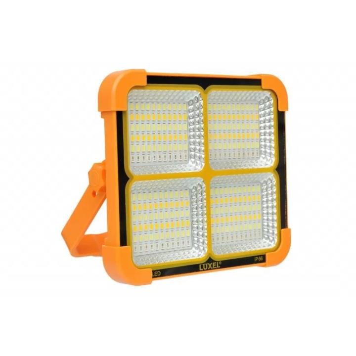 Фото Прожектор переносний автономний LED LUXEL 20W IP66 з сонячною панеллю - Магазин MASMART