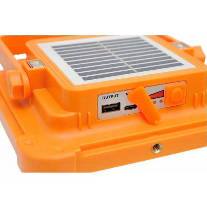 Фото Прожектор переносний автономний LED LUXEL 20W IP66 з сонячною панеллю  - Магазин MASMART