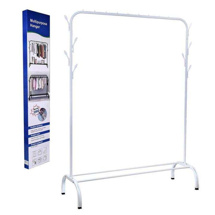 Фото Вішалка-стійка для одягу 110х40х150см R88771 біла/чорна - Магазин MASMART
