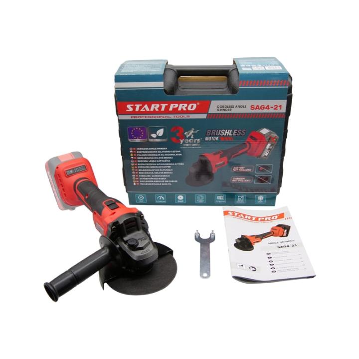 Фото Угловая шлифмашина аккумуляторная Start Pro SAG4-21 BRUSHLESS  - Магазин MASMART