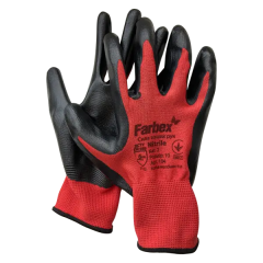 Фото Рукавички  з нітриловим покриттям Farbex (10р)  - Магазин MASMART