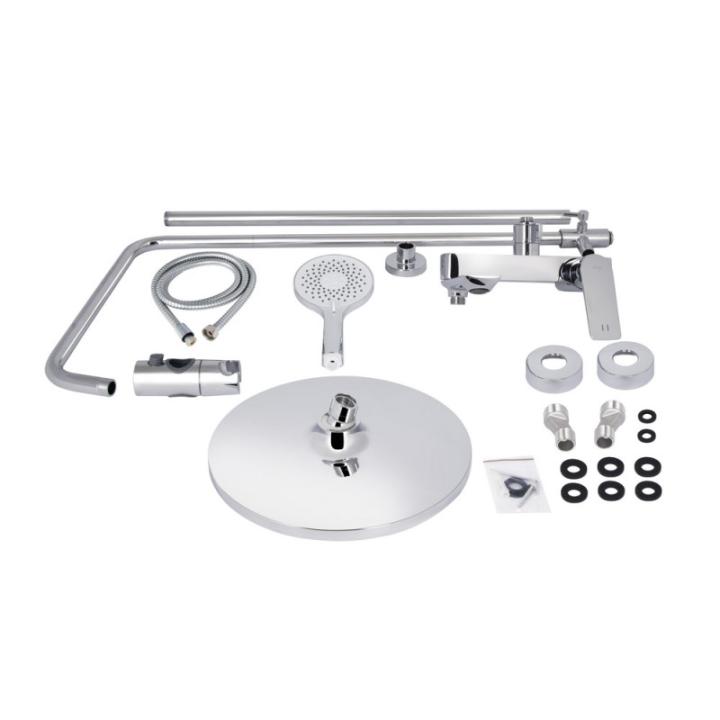 Фото Душова система Qtap Vlasta New на три споживача (з виливом) QTVLA111CRM45650 Chrome  - Магазин MASMART