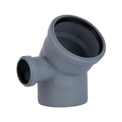 Фото Коліно двоплощинне 110/100/45 з відводом 50/90 ліве Sewage  - Магазин MASMART