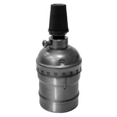 Фото Патрон декоративный Е27 алюминий-серебро 4А (65-35-03)  - Магазин MASMART