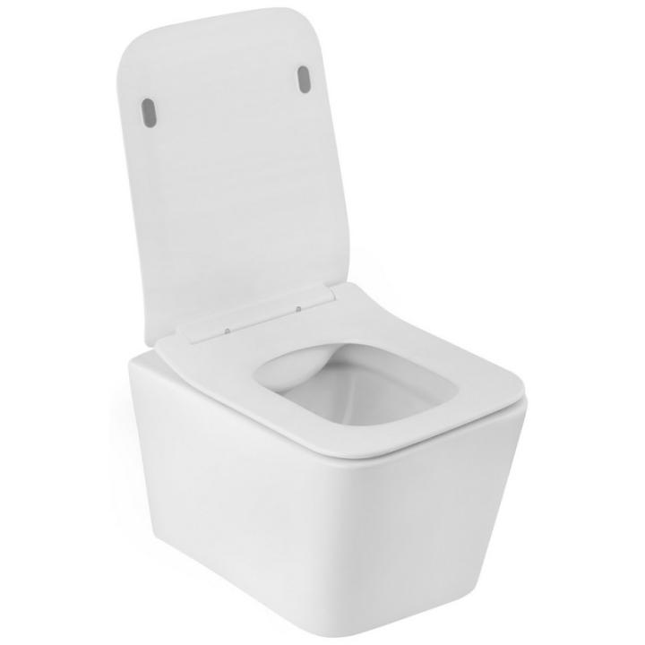 Фото Унитаз подвесной Kroner Eifel WHI523629 RIMLESS безобедочный с сиденьем (KE523629WHIR)  - Магазин MASMART