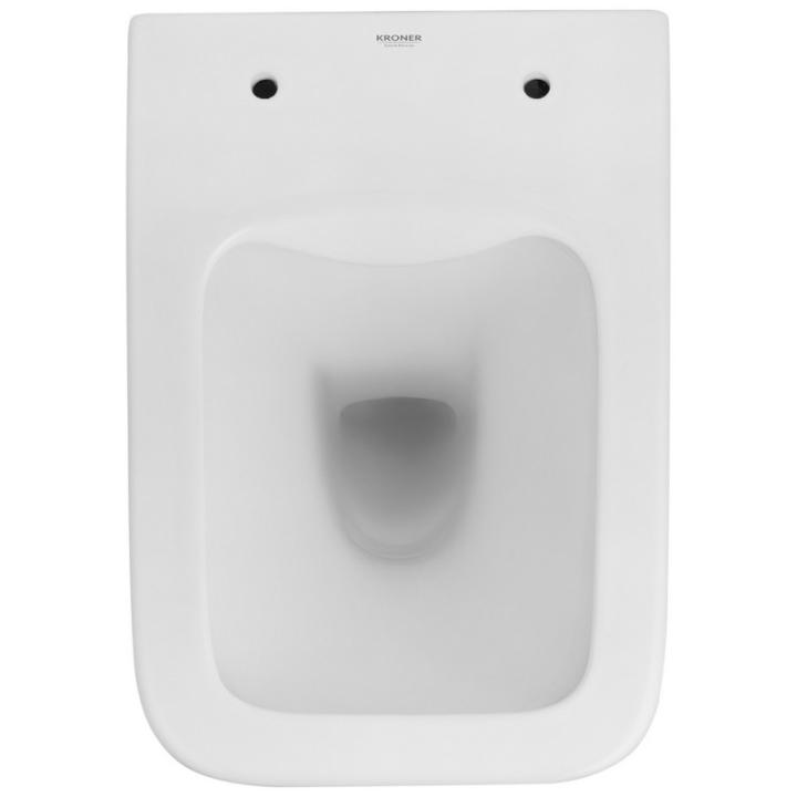 Фото Унітаз підвісний Kroner Eifel WHI523629 RIMLESS безобідковий з сидінням (KE523629WHIR)  - Магазин MASMART