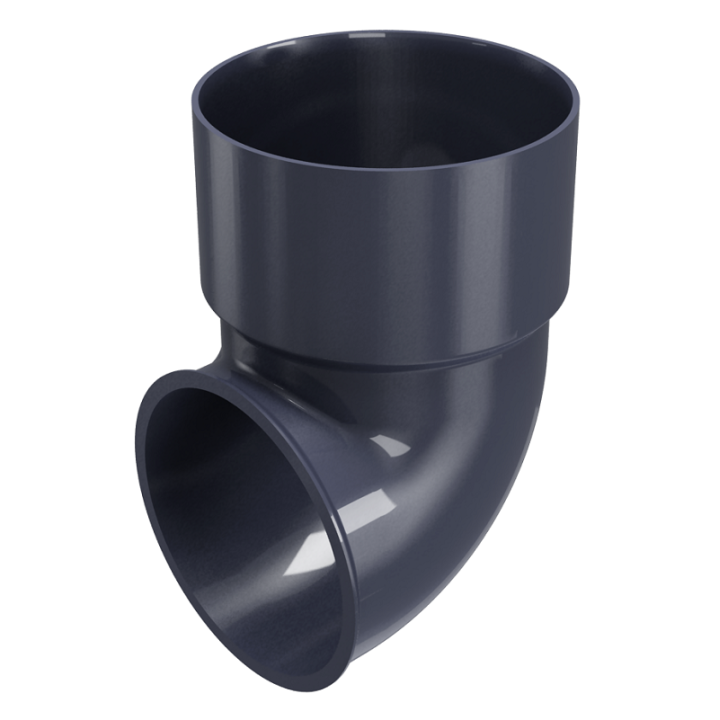 Фото Колено сливное 80/87,5° Regenau 125 графит - Магазин MASMART