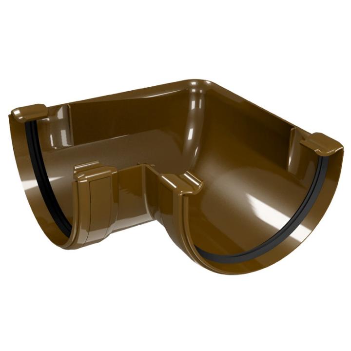 Фото Угол желоба 90° Regenau 125 коричневый - Магазин MASMART