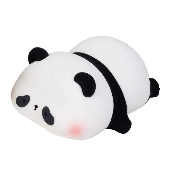 Фото Силиконовый ночник Sirius Панда лежащая с сенсорным управлением от USB - Магазин MASMART